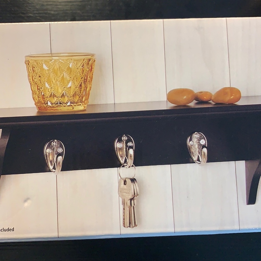 Black decorative shelf